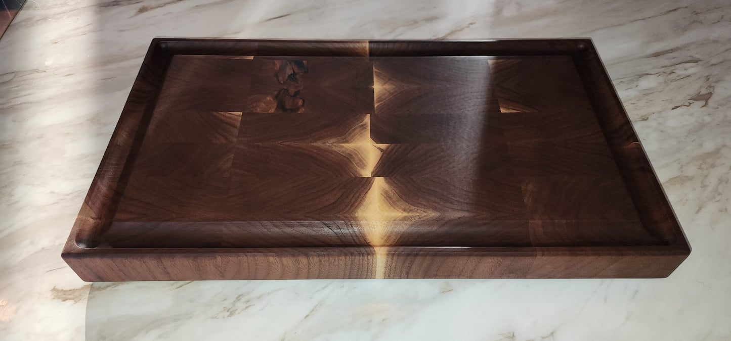 Pure Black Walnut End Grain Cutting Board